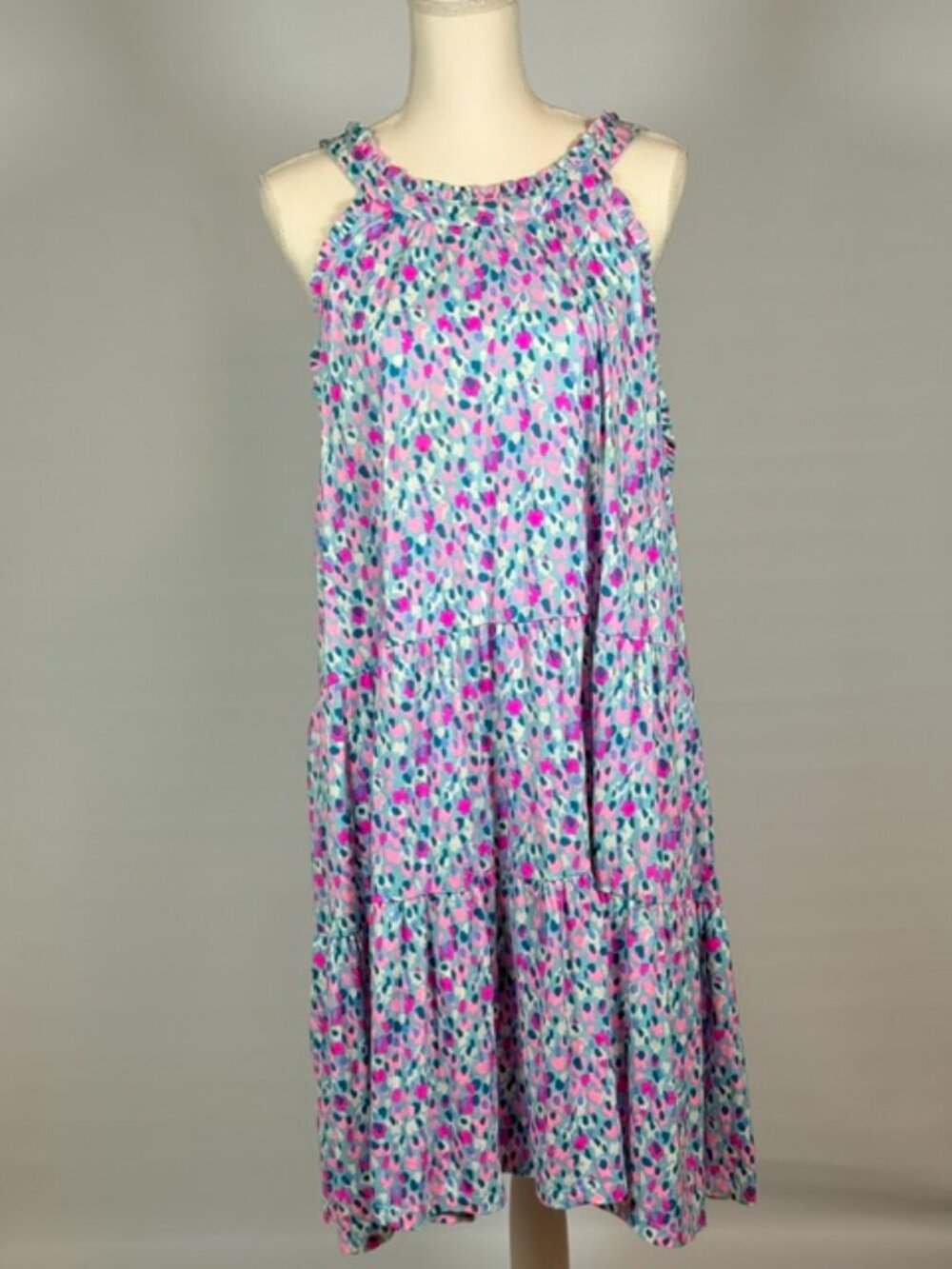Lilly Pulitzer Jerrica Swing Dress Sleeveless Hottie Dottie Halter Size XXL - Picture 2 of 12